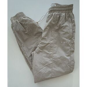 Wilo The Label Nylon Mesh Lined Parachute Track Jogger Pants Women's XS Beige